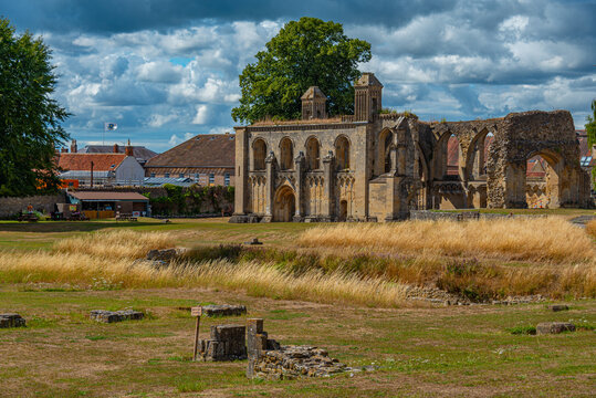Summer day at Glastonbury Abbey in England