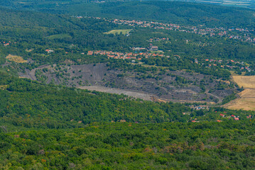 Fototapeta premium Mecsek hills around tv tower in Pecs, Hungary