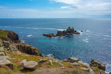 Fototapeta premium Summer day at Land's End in England