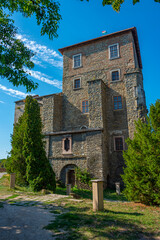 Obraz premium Tata castle viewed during a sunny day in hungary