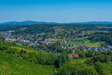 Fototapeta premium Panorama view of Deutschlandsberg town in Austria