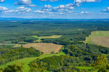 Obraz premium Bohemian landscape viewed from Bezdez castle in Czech republic