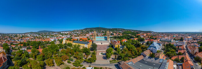Naklejka premium View of the basilica of Pecs in Hungary