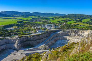 Obraz premium Limestone quarry at Stramberk in Czech republic