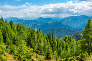 Naklejka premium Panorama of Alps viewed from Goldeck in Austria