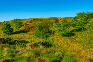 Obraz premium Natural landscape of Holyrood park in Edinburgh, Scotland