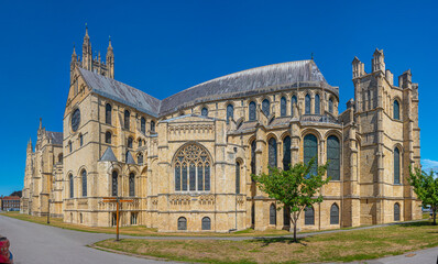Fototapeta premium Canterbury cathedral viewed during a summer day, England