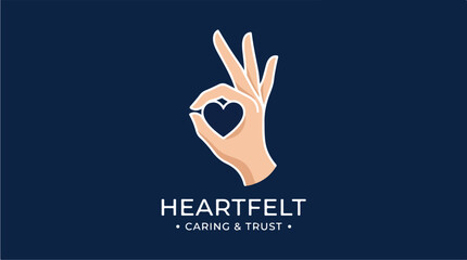 Fototapeta premium Hand Making Heart Symbol.