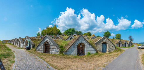 Naklejka premium Hercegkut-Koporos wine cellars in Hungary