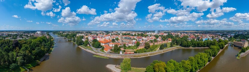 Fototapeta premium Panorama view of Nymburk in Czech republic