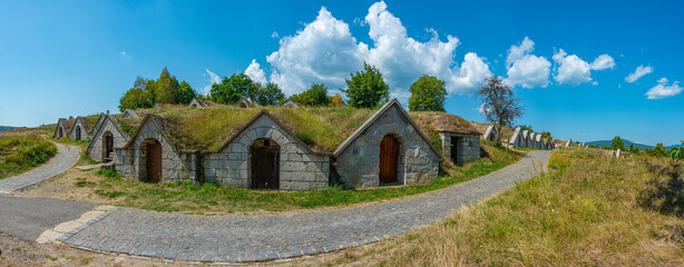 Naklejka premium Hercegkut-Koporos wine cellars in Hungary