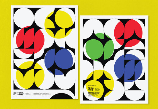 Swiss Style Abstract Graphic Poster Layout