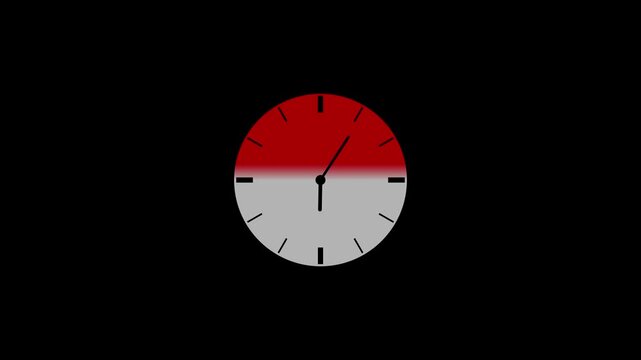 clock animation . watch time arrows spinning turning. 24h hours.4 k video