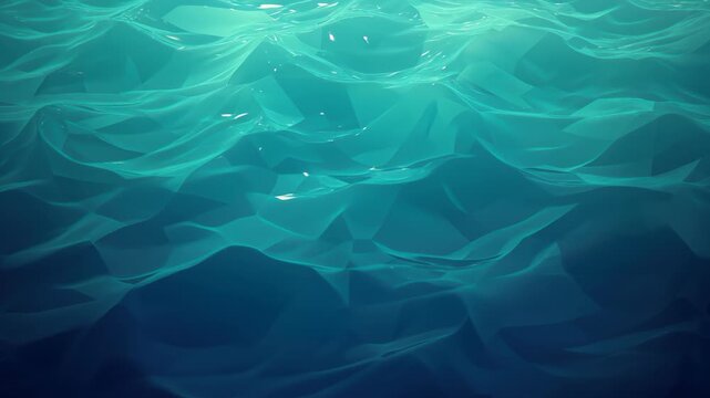 Deep Blue Marine: An abstract view, the ocean surface, a mesmerizing dance of water in shades of blue and turquoise, with gentle waves rippling across the surface