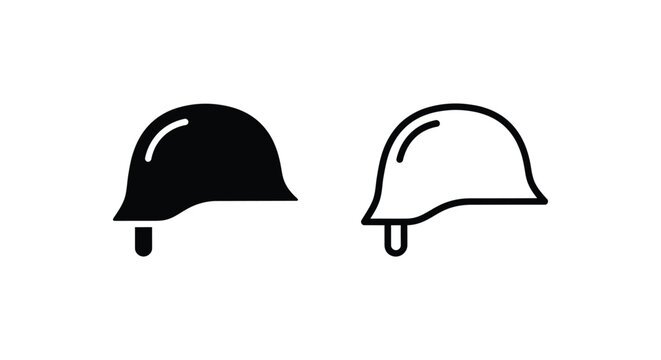 Set of 2 hard hat icons vector