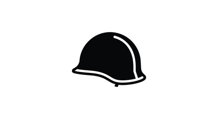 Fototapeta premium Vector black hard hat icon