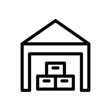 inventory warehouse outline icon vector design good for web or mobile app