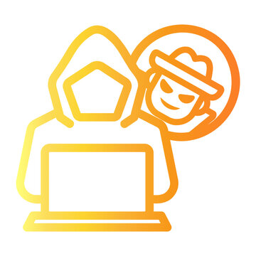 botnet Line Gradient Icon