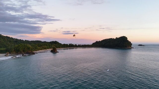 Jaco Beach Costa Rica Sunset, Pacific Coastline &amp; Tropical Ocean Waves