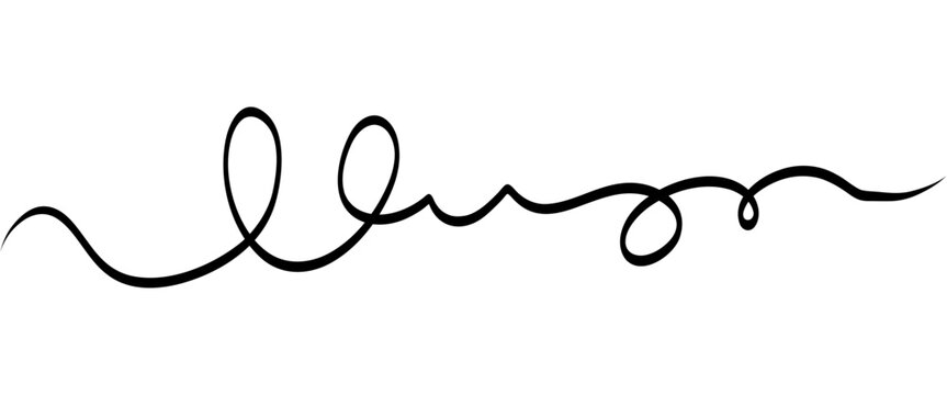 Thin squiggle underline stroke with gentle ups and downs. Minimal continuous line works as highlight for titles, links and handwritten style notes in digital or print layouts.