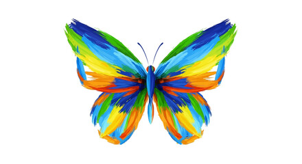 Fototapeta premium Colorful Butterfly with Open Wings.
