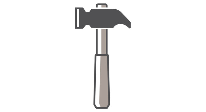 Hammer tool with metal head.