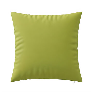 A green pillow with a smooth surface