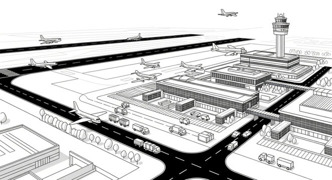 Airport Terminal Building Layout Plan.