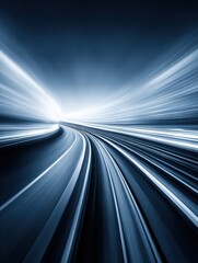 Fototapeta premium Abstract speed motion blur effect showing dynamic movement for futuristic transportation or technology concepts