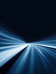 Fototapeta premium Abstract blurred motion effect of light trails, showcasing speed, technology and futuristic concepts
