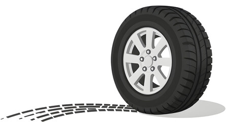 Obraz premium wheel, car, tire, tyre, vehicle, auto, automobile, transport, transportation, automotive, rim, alloy, spoke, hub, rubber, tread, rotation, rotating, circle, round, speed, motion, drive, driving, road,