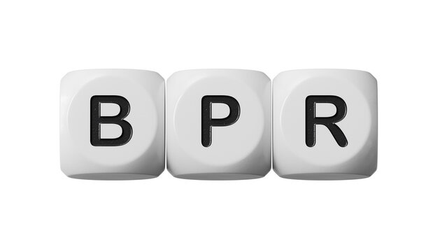 BPR - Business process reengineering - acronym on wooden dice. BPR , acronym on wooden dice.Business Concept.Supports PNG files with transparent backgrounds.