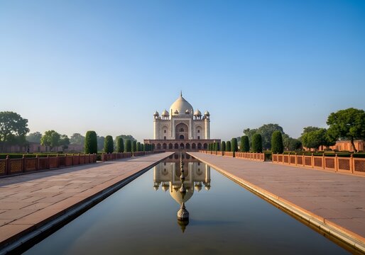 Tomb of itimad ud daulah in agra india with reflection