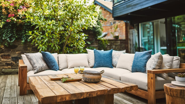 観葉植物に囲まれた心地よいリビング空間と自然光が差し込む開放的なインテリア、木製家具と調和した癒しの暮らしを表現したビジュアル、ナチュラルで穏やかな時間を感じる背景素材、動画や広告にも使える上質な室内デザイン