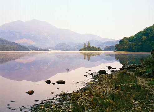 Loch Katrine in the Loch Lomond and the Trossachs National Park in Central region of Scotland UK