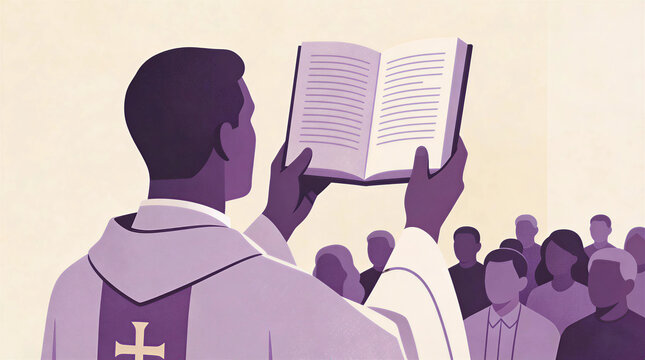 Nominandus_Lent_Priest_Holding up Gospel Facing Congregation