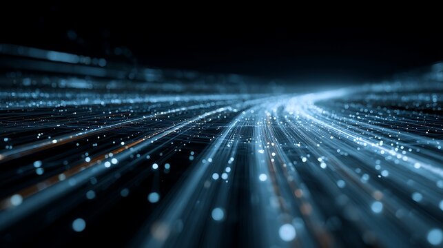 Digital data streams passing through multiple security checkpoints before reaching central system, zero trust architecture concept,