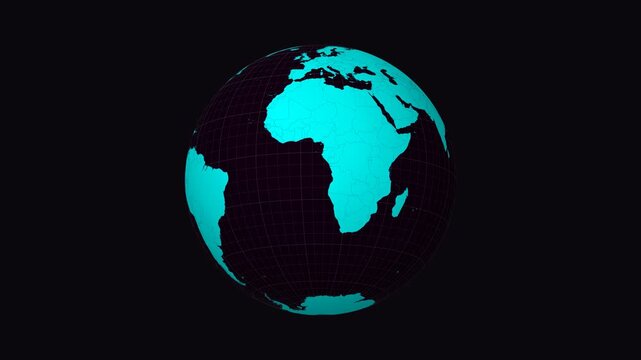 Para, Brazil on Globe. Animated zoom into the state. Para, Brazil intro, logo, presentation animation. Boundary shape on globe with round text. Short video.
