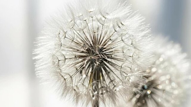 Macro Dandelion Seed Head for Mindfulness and Meditation Background
