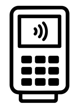 Contactless Payment Terminal, Card Reader POS Machine for PIN Code and NFC Transaction