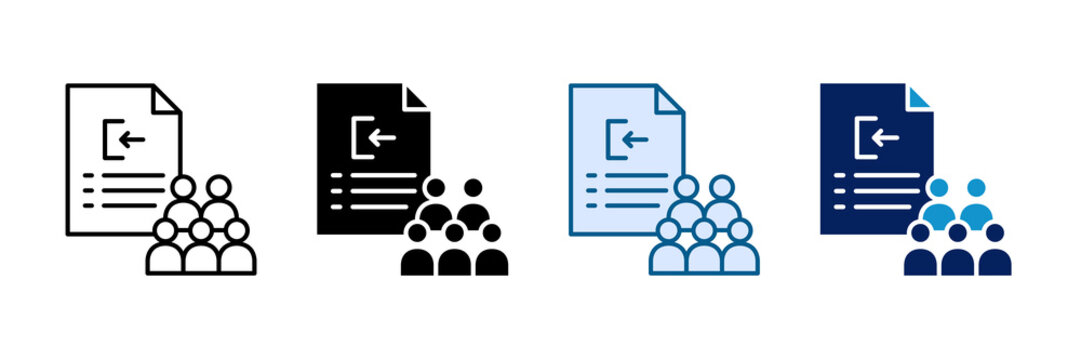 Refugee Data Icon Set Multiple Style Collection