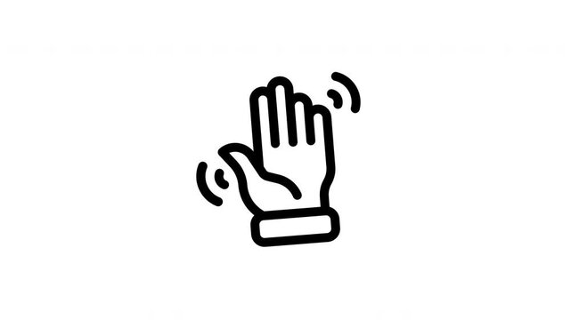 hand animated icon