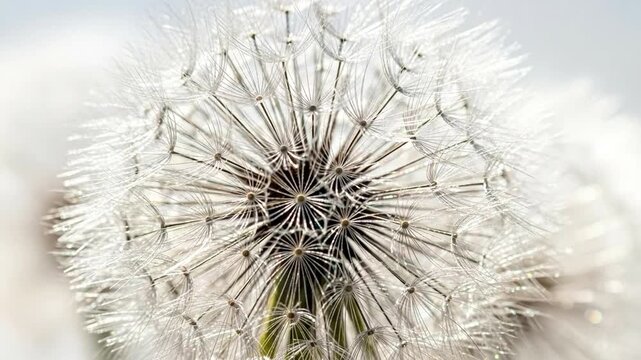 Macro Dandelion Seed Head for Mindfulness and Meditation Background