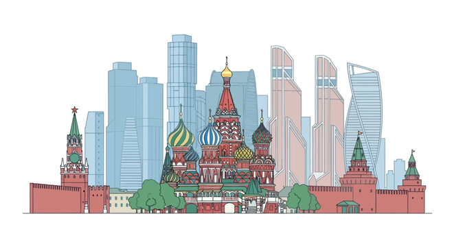 Moscow Kremlin historic red brick wall.