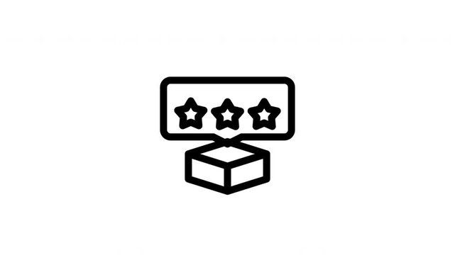 review bubble animated icon