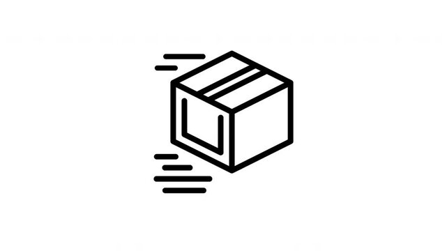 shipping box animated icon