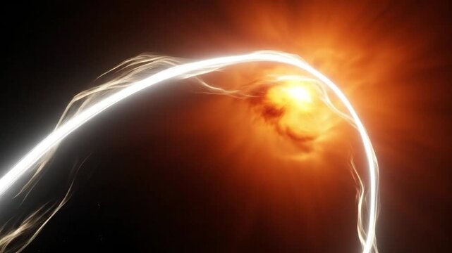 Abstract Solar Flare and Magnetic Field Loop in Deep Space, Cosmic Energy Burst