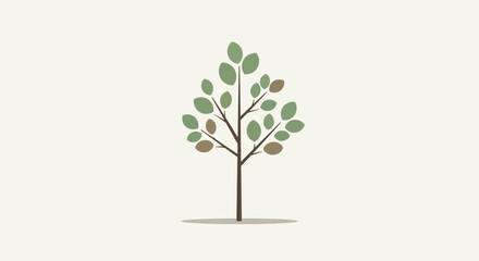 Obraz premium Small tree with green leaves growing 2.