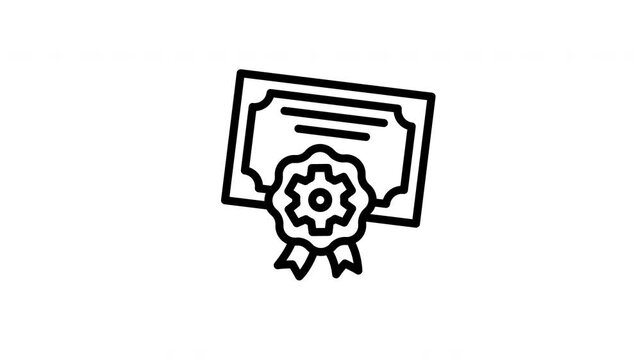 certificate animated icon