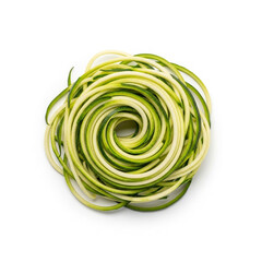Fototapeta premium High resolution asset of moist zoodle spirals for professional culinary use